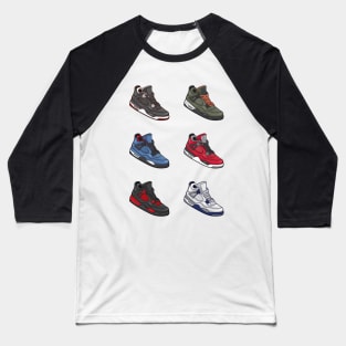 AJ 4 Retro Sneaker Collection Baseball T-Shirt